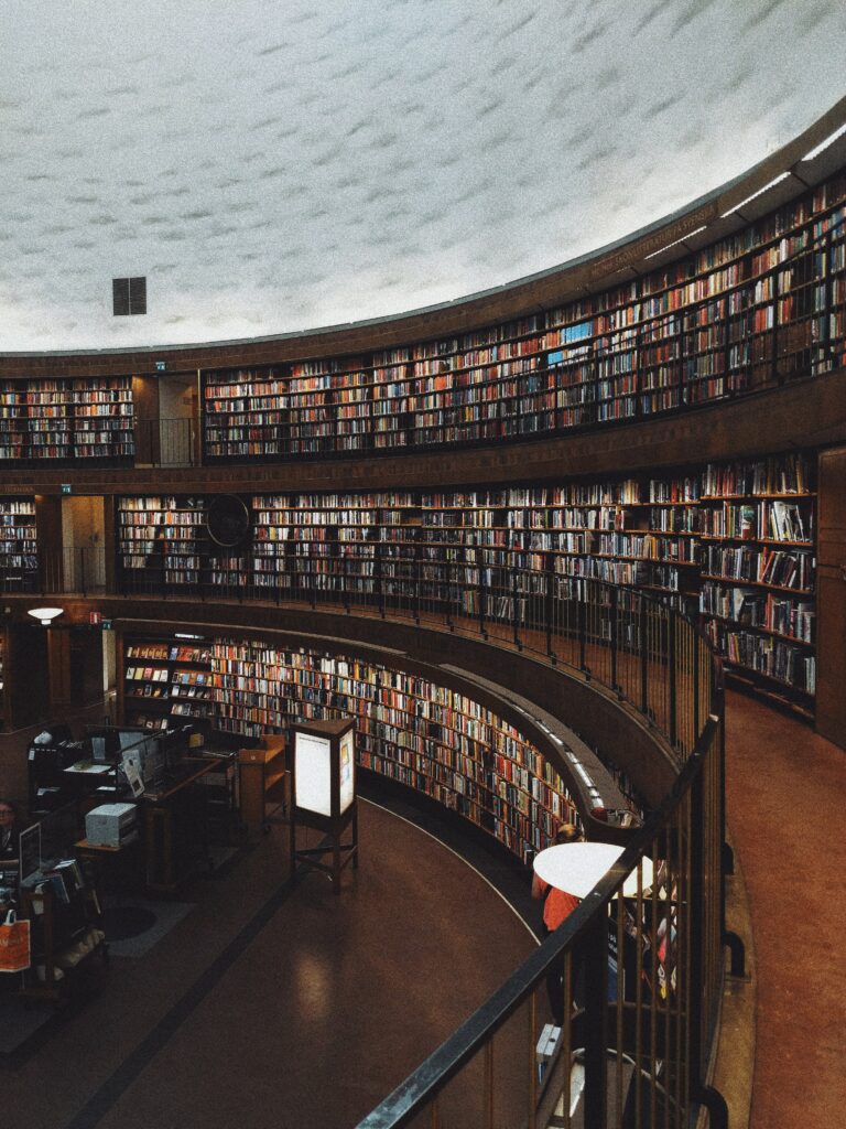 Grande bibliothèque en bois