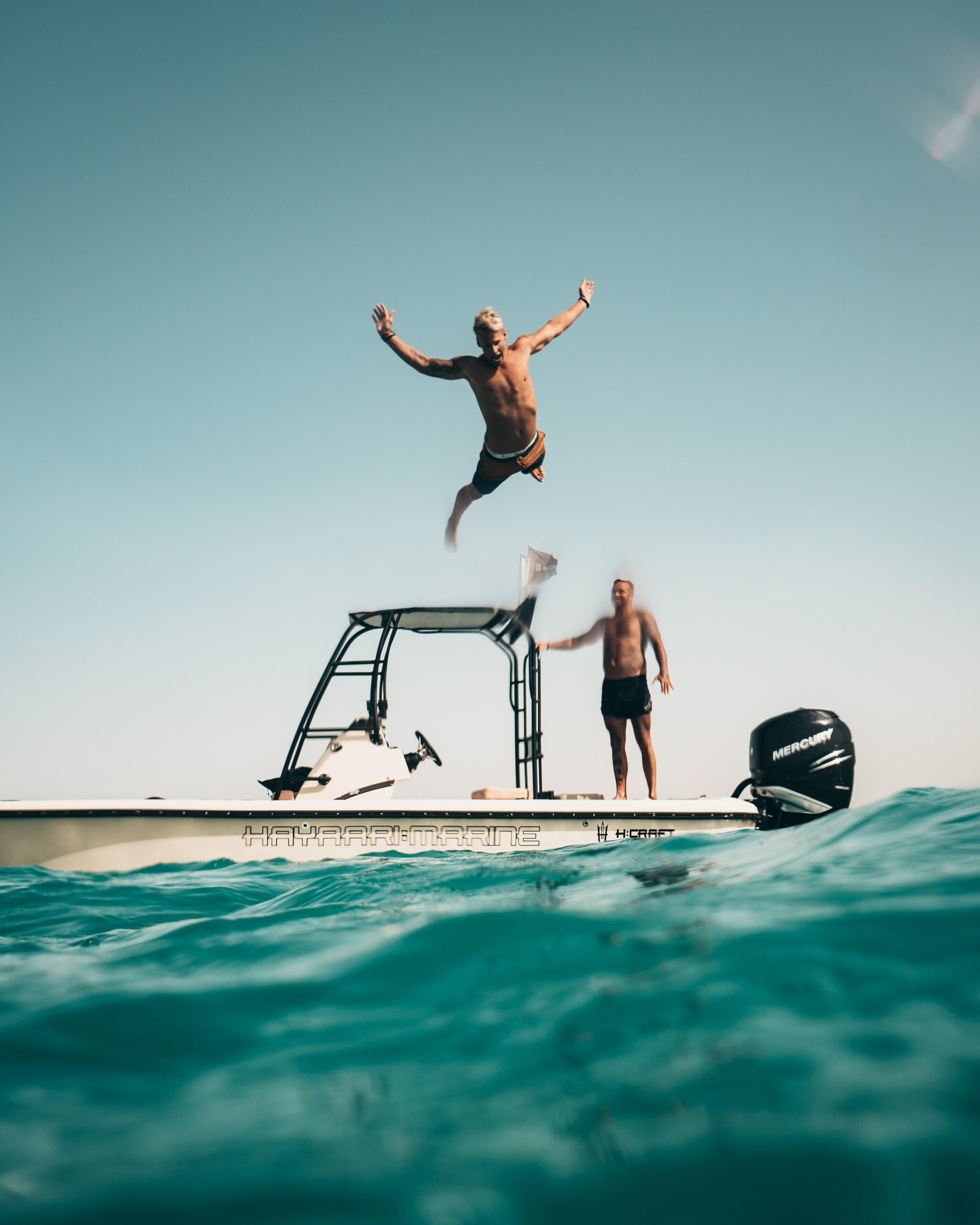 Plongeon dans la mer