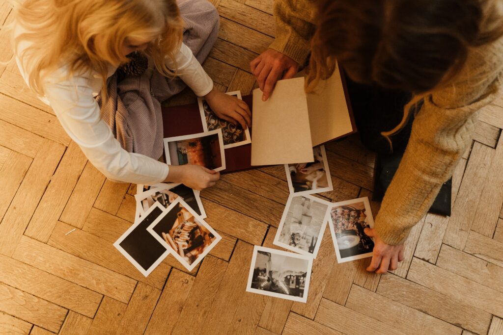 La famille, tri de photos