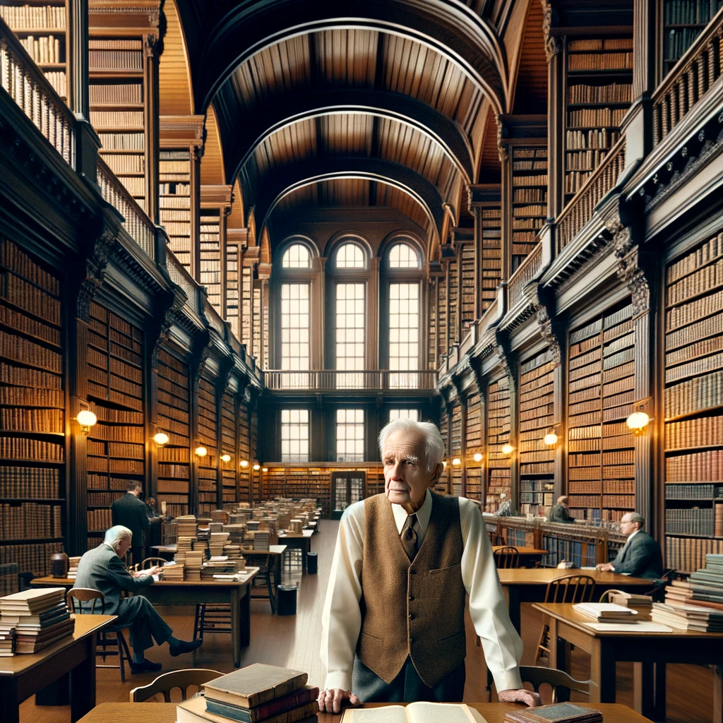 Sociologue dans sa bibliothèque