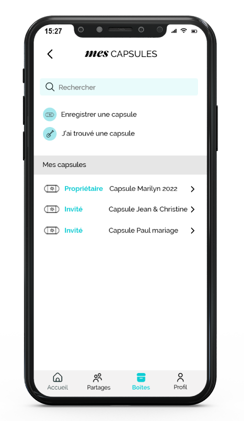 Transmettre ses capsules