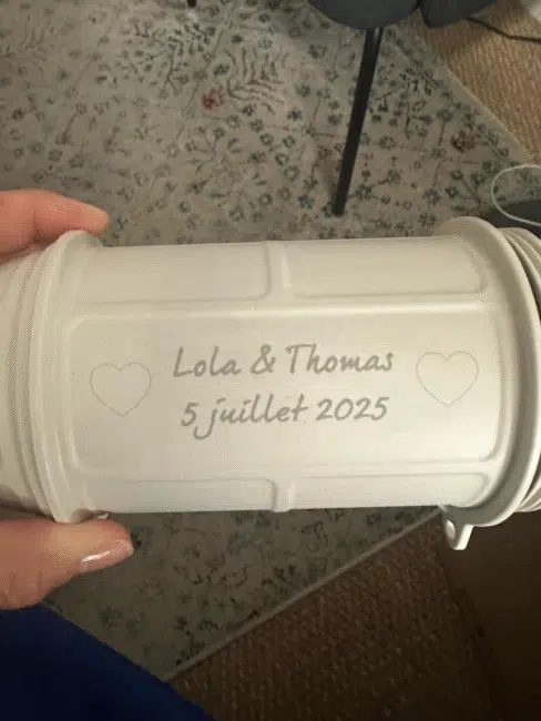 Exemple gravure capsule tempolle mariage