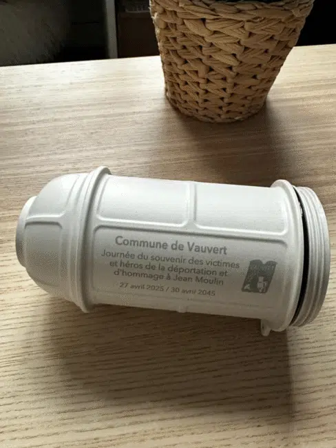 Exemple gravure capsule temporelle commémoration