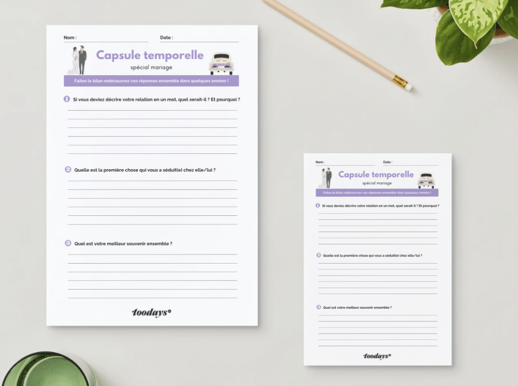 Questionnaire spécial mariage
